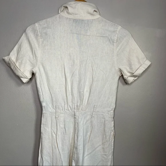 Who What Wear Beige Linen Jumpsuit Size XS - Picture 6 of 11
